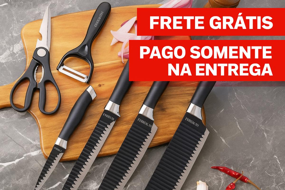 Kit Facas Antiaderentes