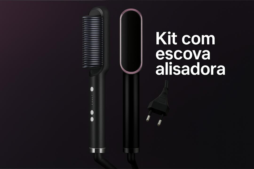 Escova Alisadora 3 em 1