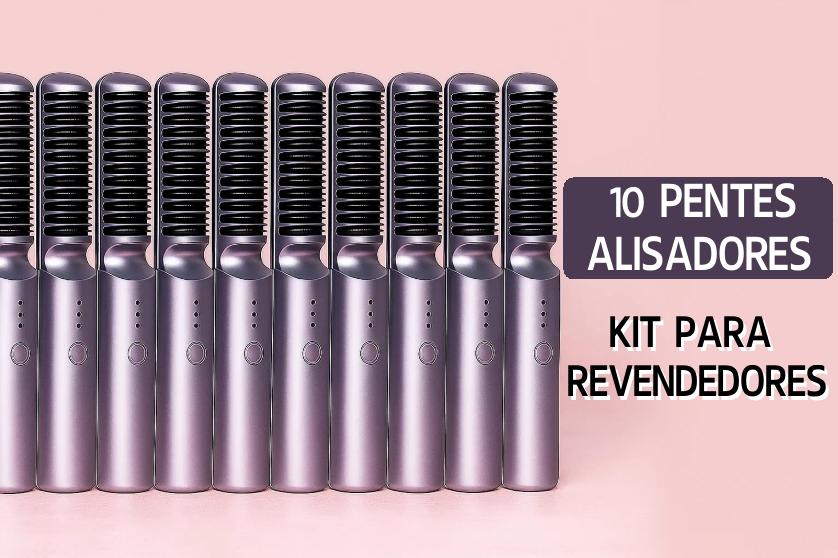 Kit com 10 Pentes Alisadores Portáteis (Estoque Para Revendedores)