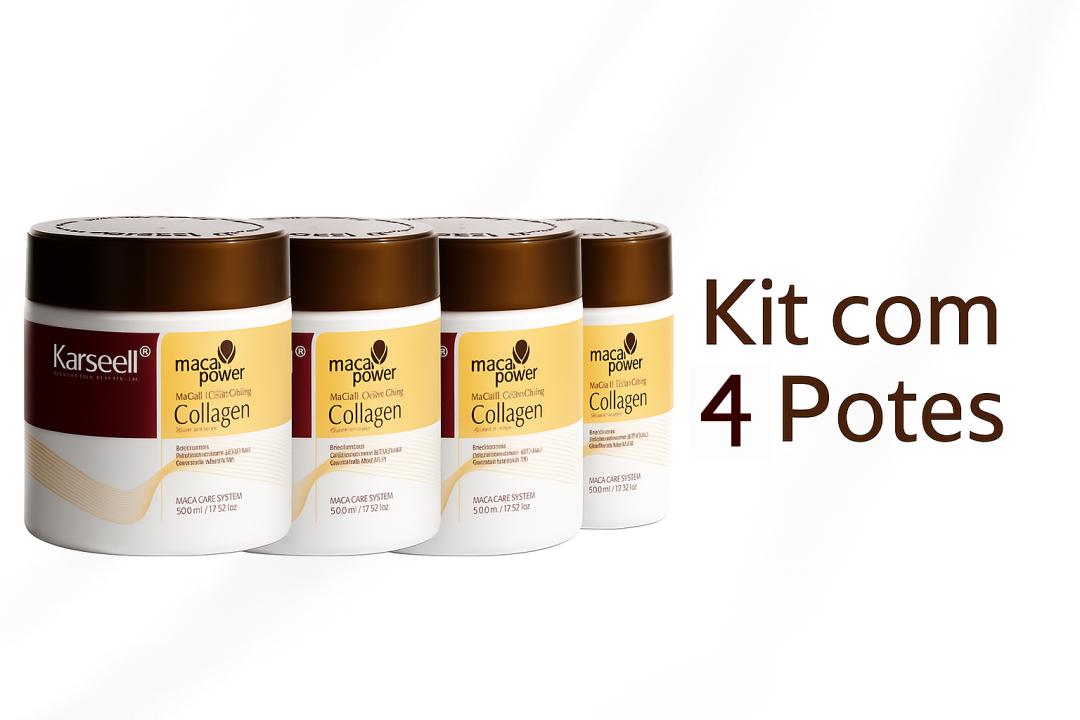 4 Potes Máscara Capilar Karseell
