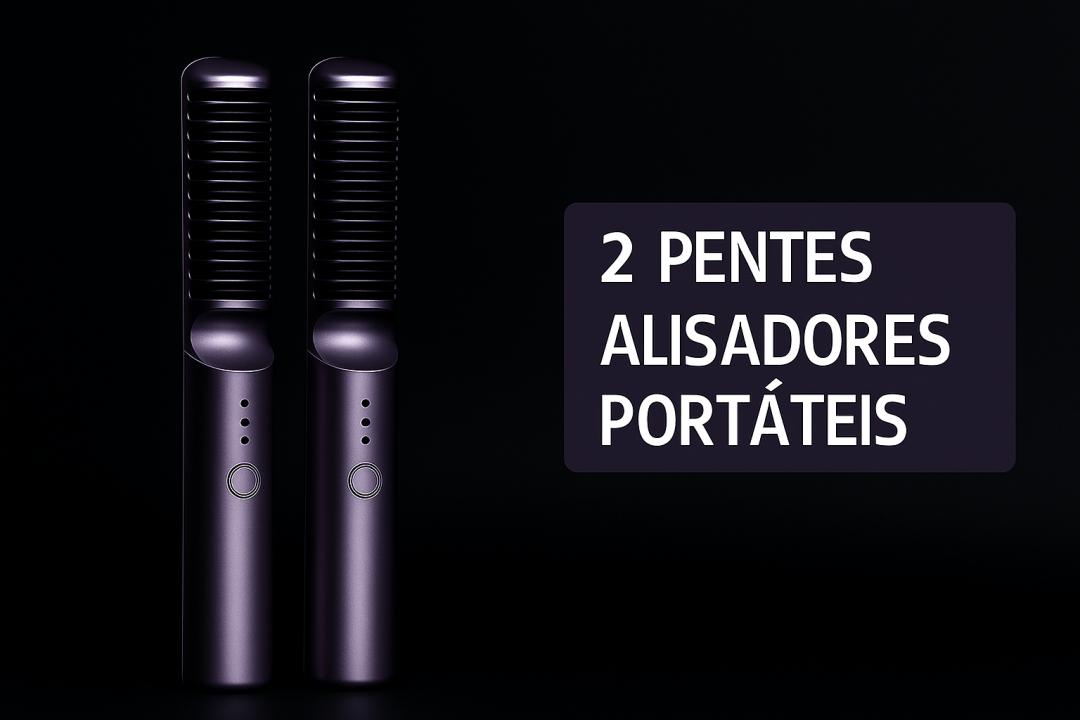 Kit com 2 Pentes Alisadores Portáteis