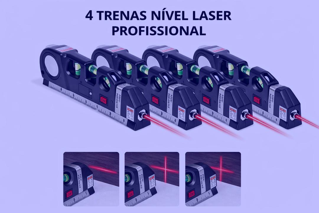 4 Trenas Nivel Laser Profissional